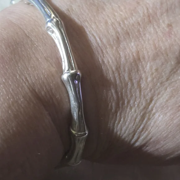 Tiffany & Co Sterling Silver Bamboo Bangle Bracelet - Picture 13 of 15
